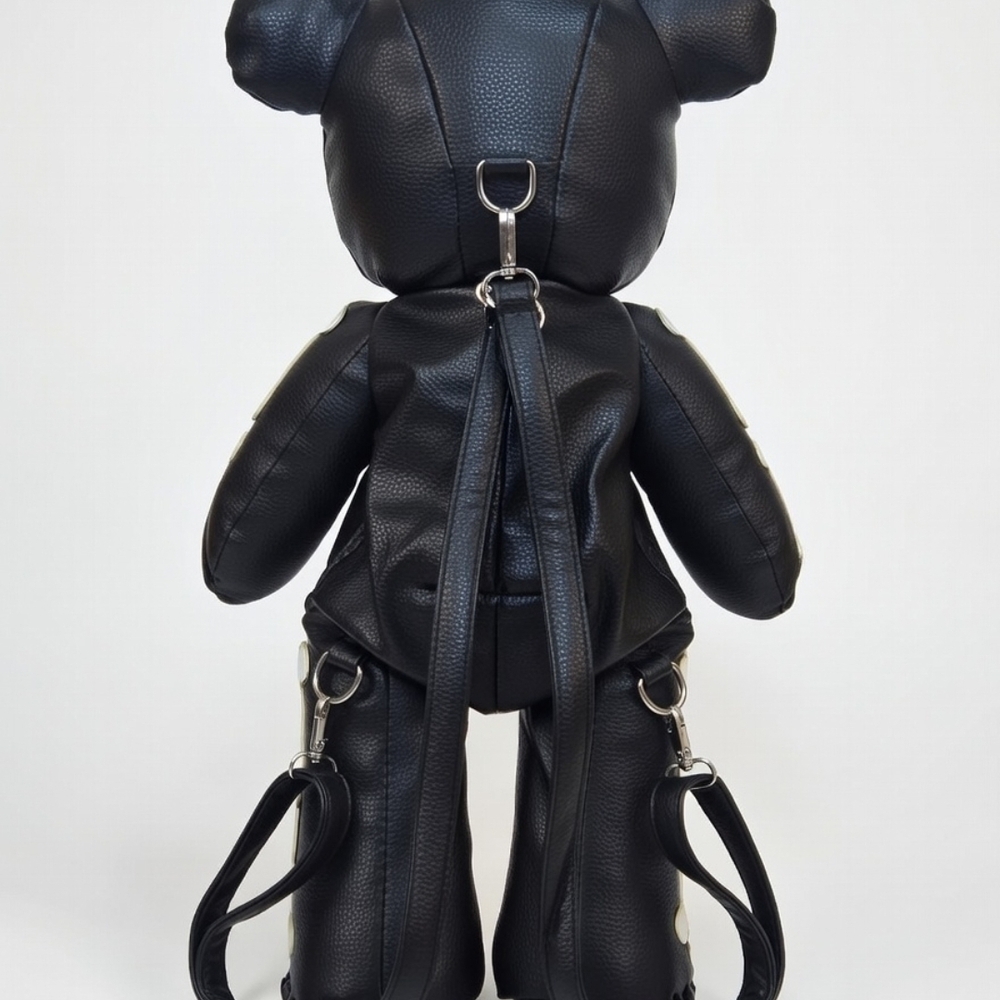 Dolls Kill Black Skeleton Teddy Backpack - Picture 2 of 2